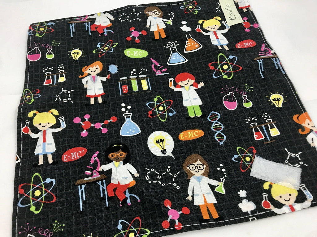 Geek Eco-Friendly Sandwich Bag Wrap, Reusable Lunch Napkin, Science Women - EcoHip Custom Designs