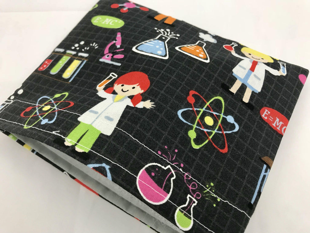 Geek Girl, Reusable Kid's Snack Bag, Fabric Snack Baggie, Eco Snack, Science Women - EcoHip Custom Designs
