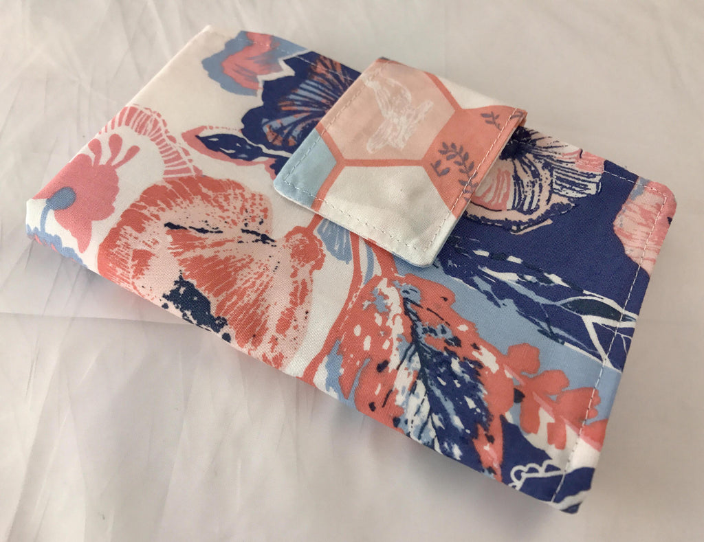 Blue Sanitary Pad Holder, Rose Pink Tampon Wallet Case - EcoHip Custom Designs