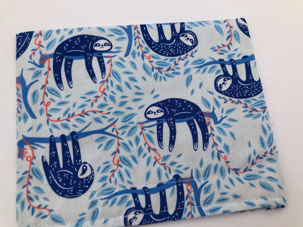 Sloth Snack Bag, Animal Fabric Snack Bag, Reusable Lunch Bag - EcoHip Custom Designs