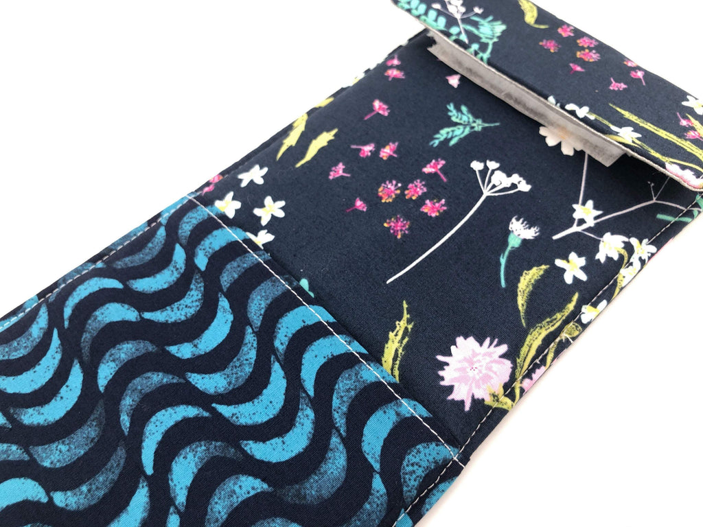 Blue Curling Wand Cover, Hair Straightener Case, Heat Resistant Iron Bag - EcoHip Custom Designs
