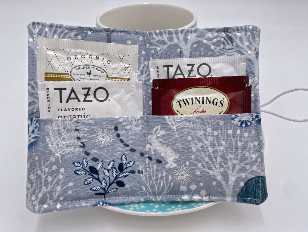 Tea Wallet, Tea Bag Holder, Tea Bag Wallet, Teabag Wallet, Teabag Holder, Tea Bag Cozy - Winter Forest