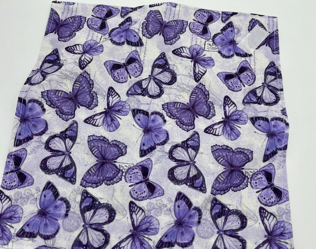 Reusable Sandwich Wrap Bag, Girls Sandwich Mat, Lady Bugs School Lunch - Purple Butterfly