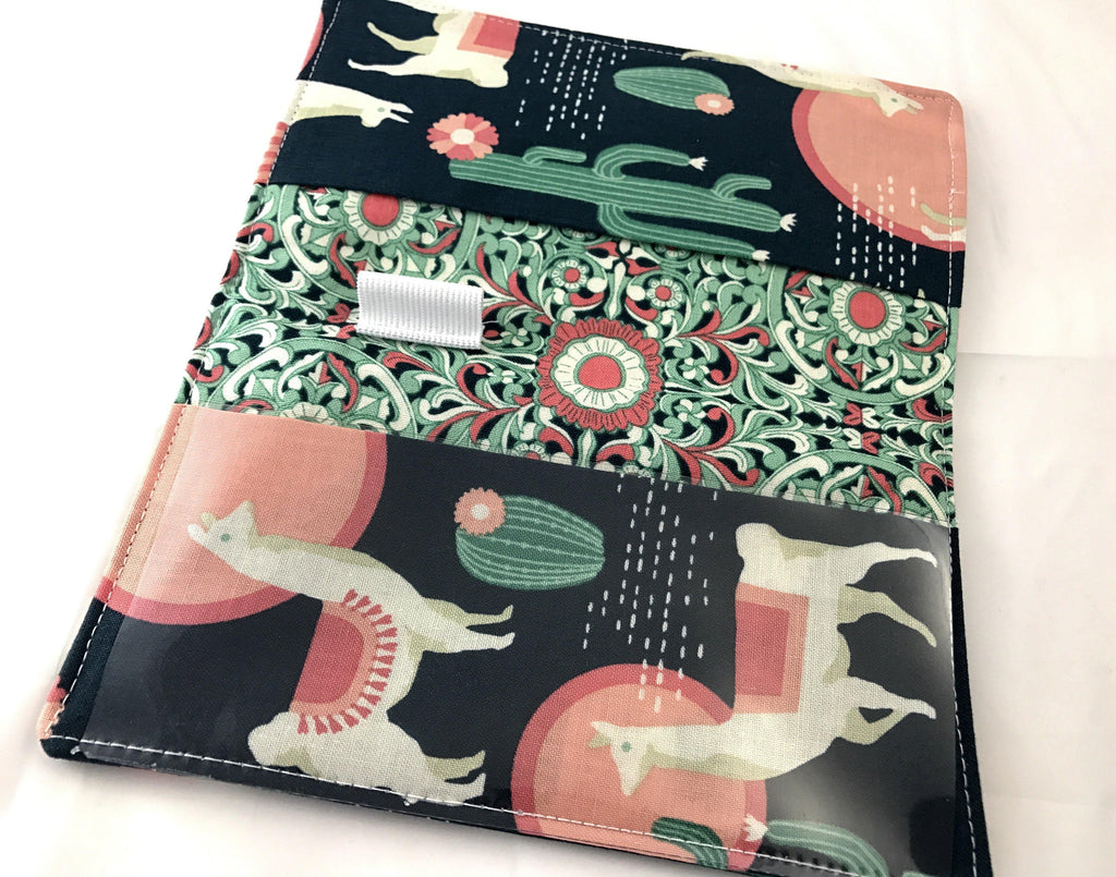 Llama Duplicate Checkbook Cover, Cactus Check Book Register, Green, Pen - EcoHip Custom Designs