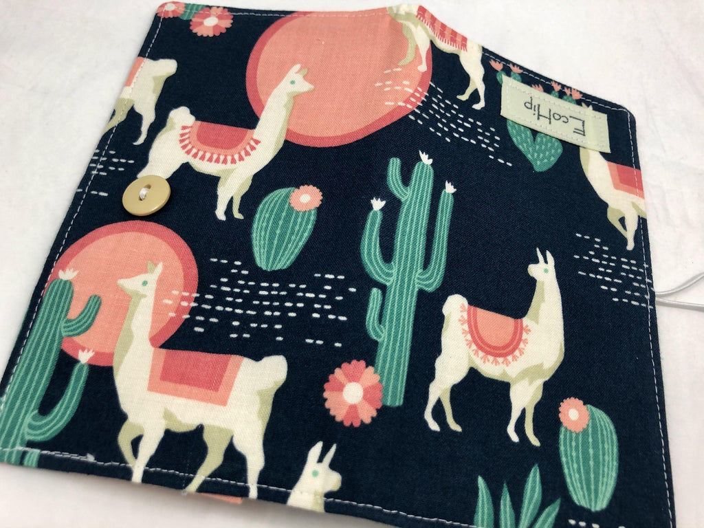 Llama Duplicate Checkbook Cover, Cactus Check Book Register, Green, Pen - EcoHip Custom Designs