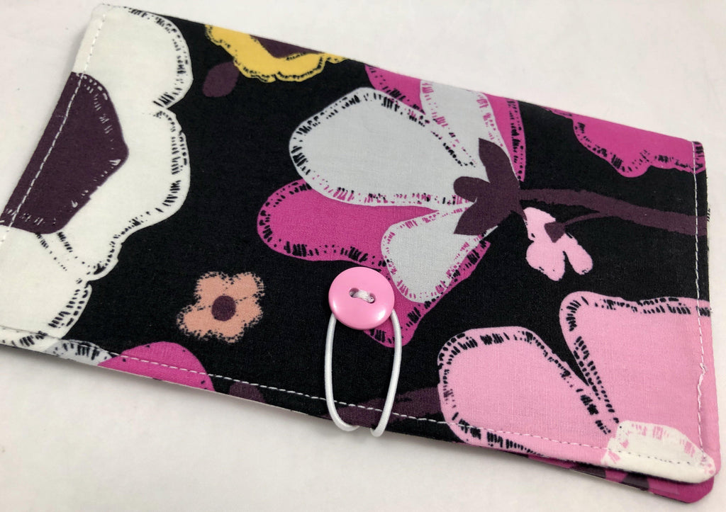 Hot Pink Checkbook Cover, Women’s Duplicate Check Book, Black. Purple, Fuchsia - EcoHip Custom Designs