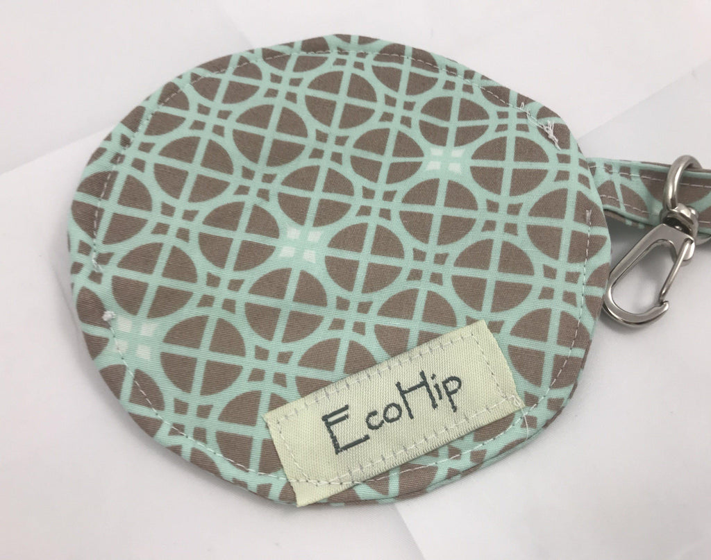 Earbud Case, Purse Organizer, Pacifier Pouch, Bronze Fabric - EcoHip Custom Designs