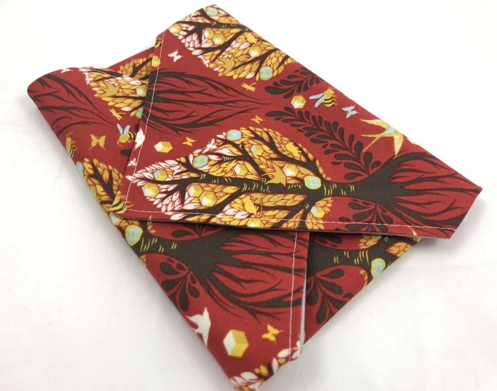 Eco-Friendly Sandwich Bag Wrap, Reusable Napkin, Red Tree - EcoHip Custom Designs