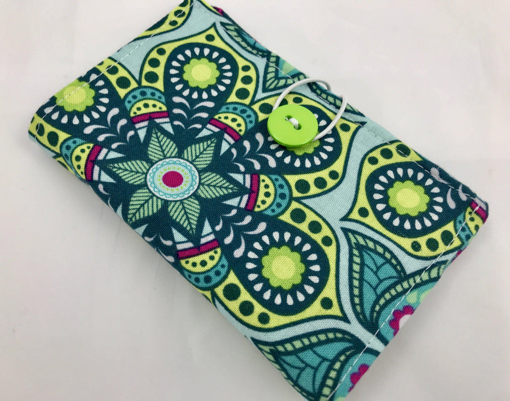 Green Tea Wallet, Travel Tea Bag Holder, Gift Card Case, Tea Drinkers - EcoHip Custom Designs