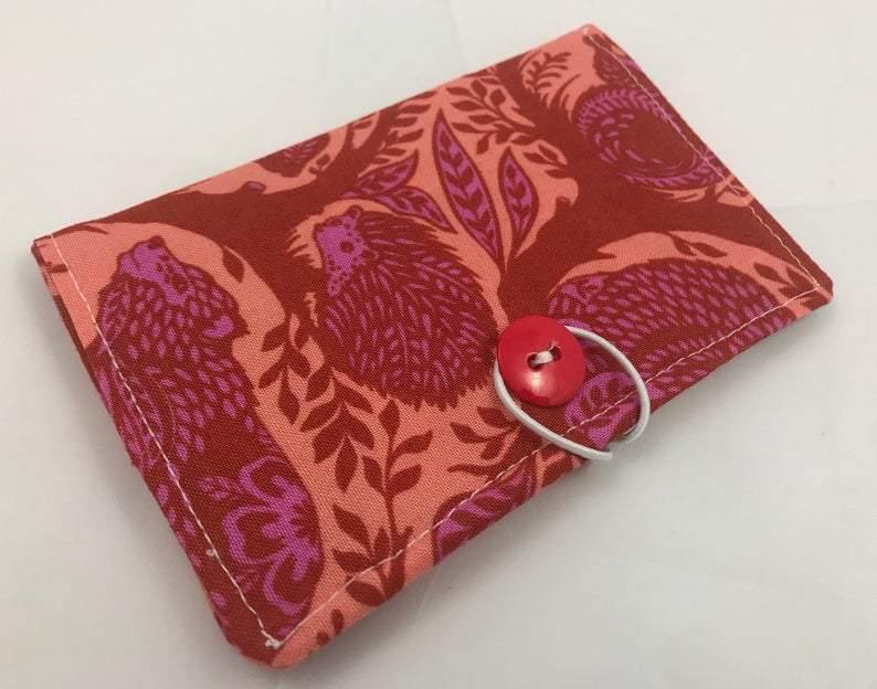 Orange Teabag Wallet, Travel Tea Organizer, Tea Lovers, Animals, Bear - EcoHip Custom Designs