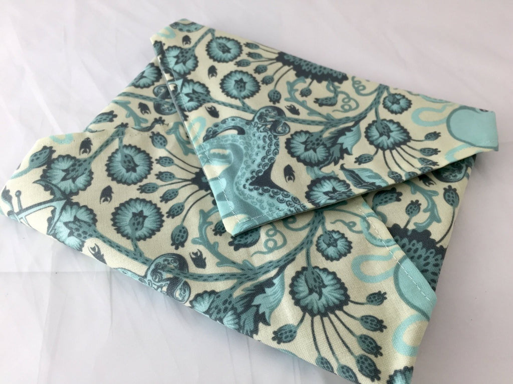 Octopus Sandwich Wrap, Sea Animal Sandwich Bag, Blue Reusable Napkin - EcoHip Custom Designs