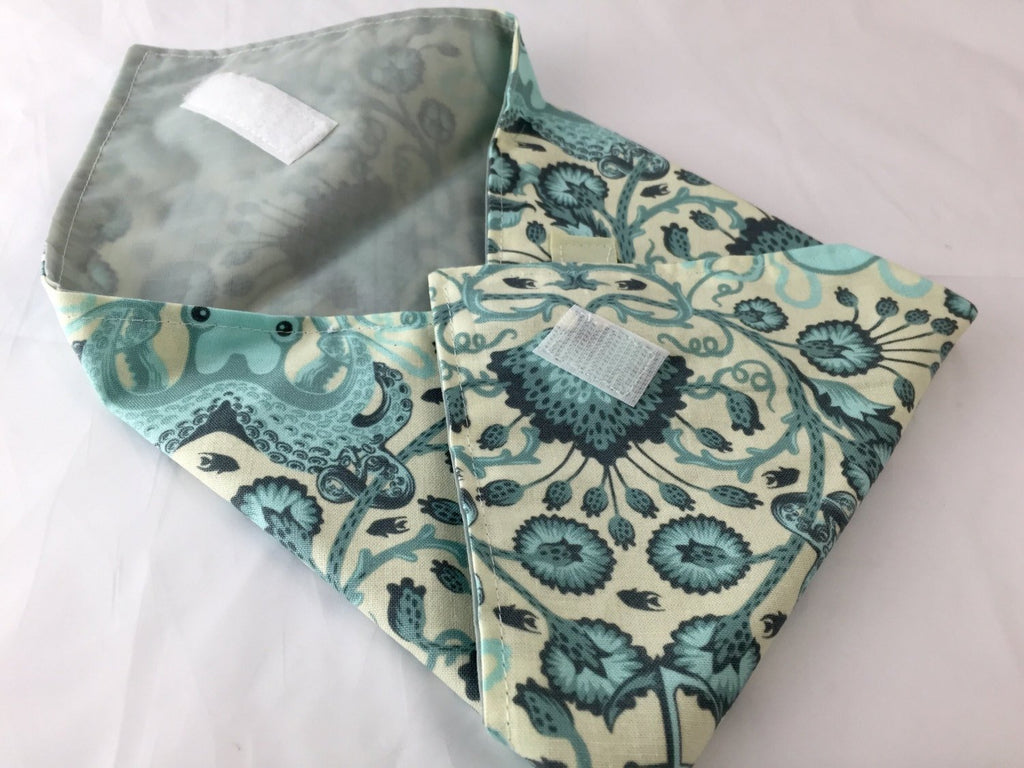 Octopus Sandwich Wrap, Sea Animal Sandwich Bag, Blue Reusable Napkin - EcoHip Custom Designs