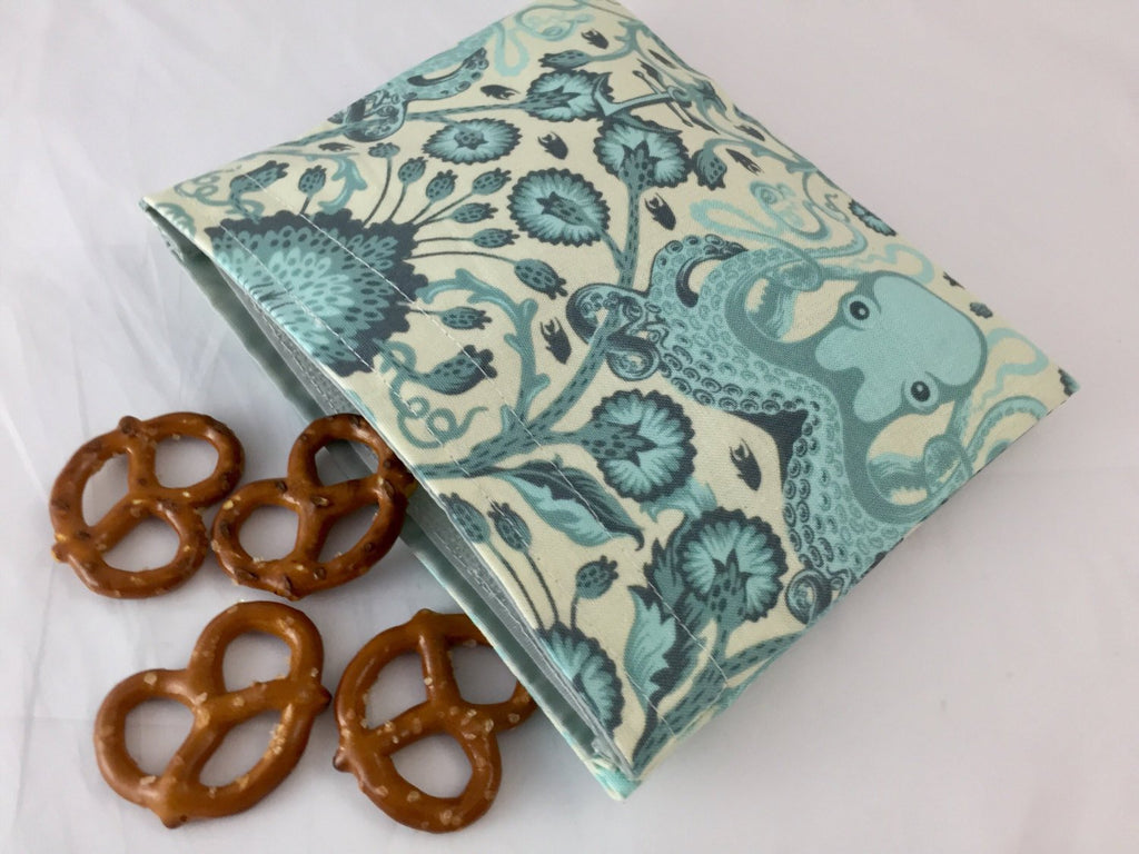 Octopus Snack Back, Nautical Snack Baggie, Reusable Nautical Lunch - EcoHip Custom Designs