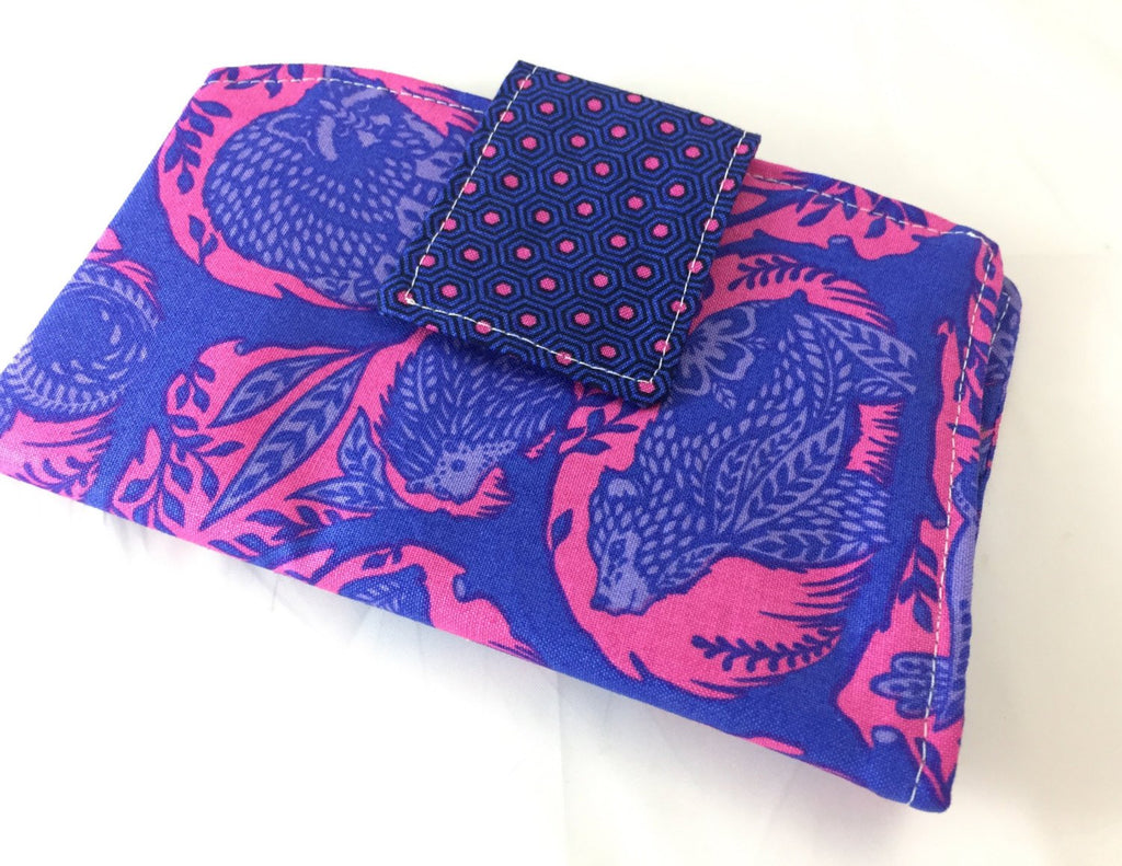Blue Animals Tampon Case, Rabbit, Bear, Sanitary Pad Holder - EcoHip Custom Designs