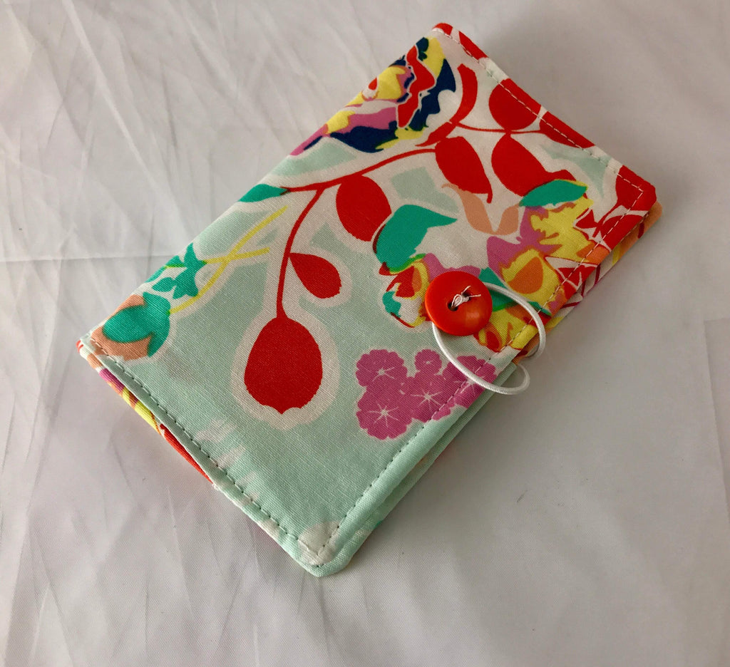 Blue Spring Floral, Travel Tea Bag Holder, Business Card Wallet, Tea Drinker Gift - EcoHip Custom Designs