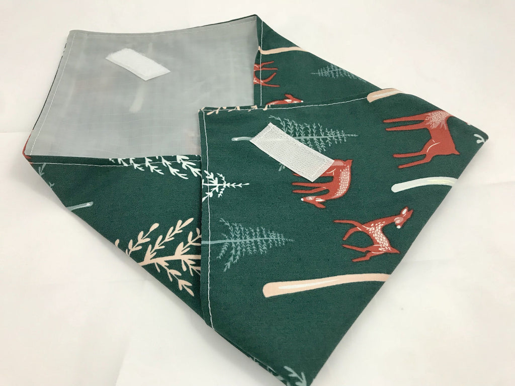 Green Forest Sandwich Mat, Deer Sandwich Bag, Reusable Napkin - EcoHip Custom Designs