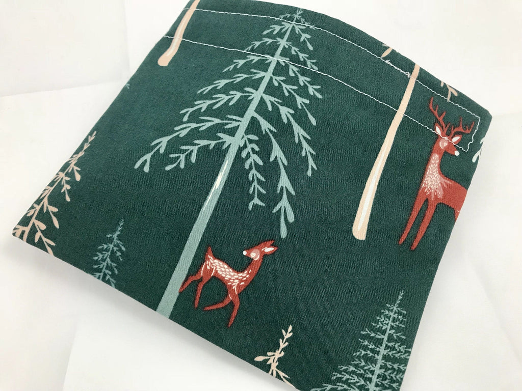 Green Deer Snack Bag, Eco-Friendly Animal Snack Pouch for School - EcoHip Custom Designs