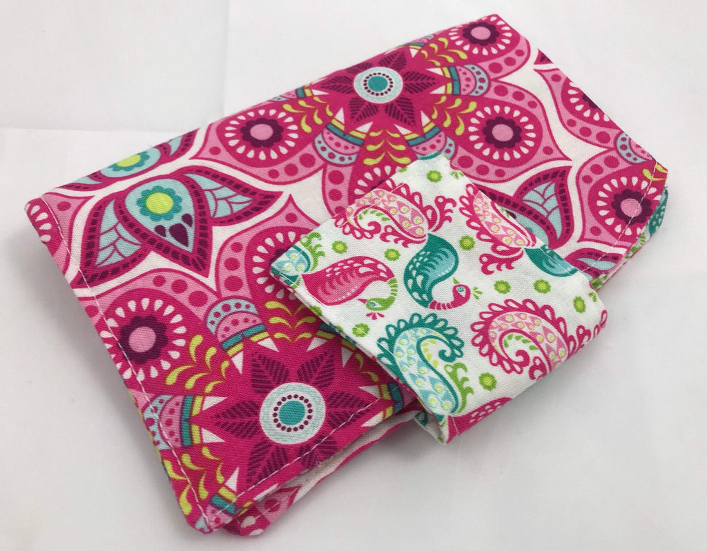 Pink Privacy Pouch,  Paisley Sanitary Pad Wallet, Feminine Products Holder - EcoHip Custom Designs
