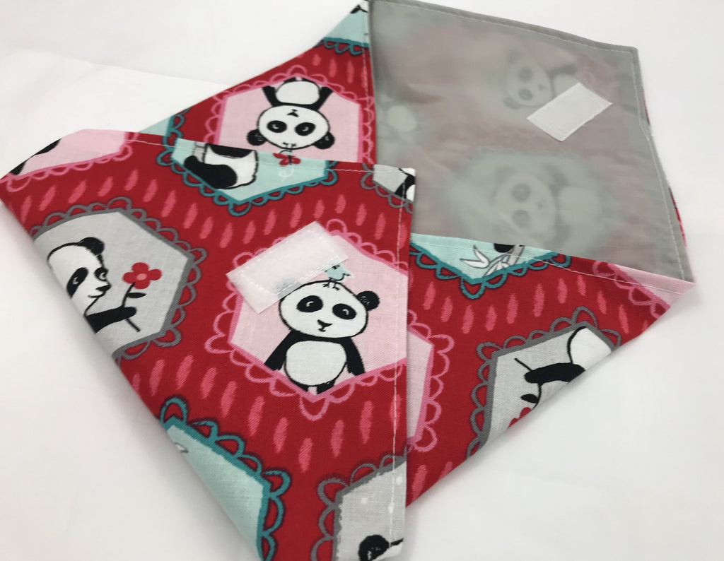 Panda Bear Sandwich Mat, Red Sandwich Bag, Reusable Napkin for Lunch - EcoHip Custom Designs