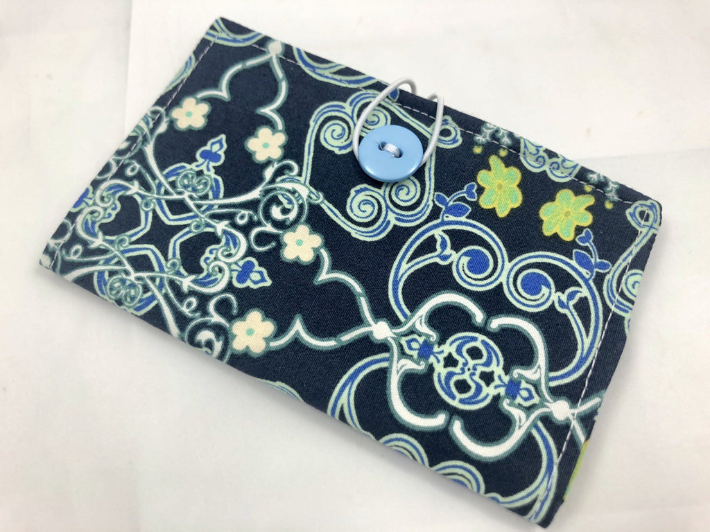 Navy Blue Tea Bag Case, Travel Teabag Cozy, Small Wallet for Purse - EcoHip Custom Designs