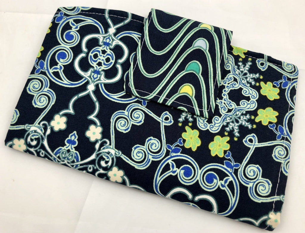 Navy Blue Tampon Wallet, Sanitary Pad Pouch, Time of the Month Holder - EcoHip Custom Designs