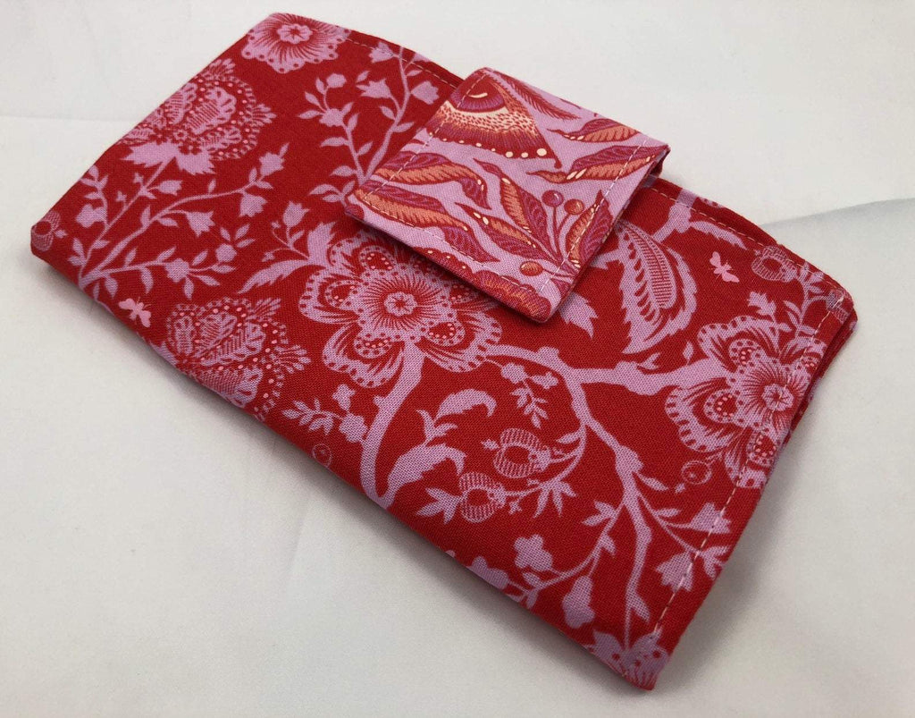 Pink Sanitary Pad Holder, Butterfly Tampon Wallet, Feminine Products Bag - EcoHip Custom Designs