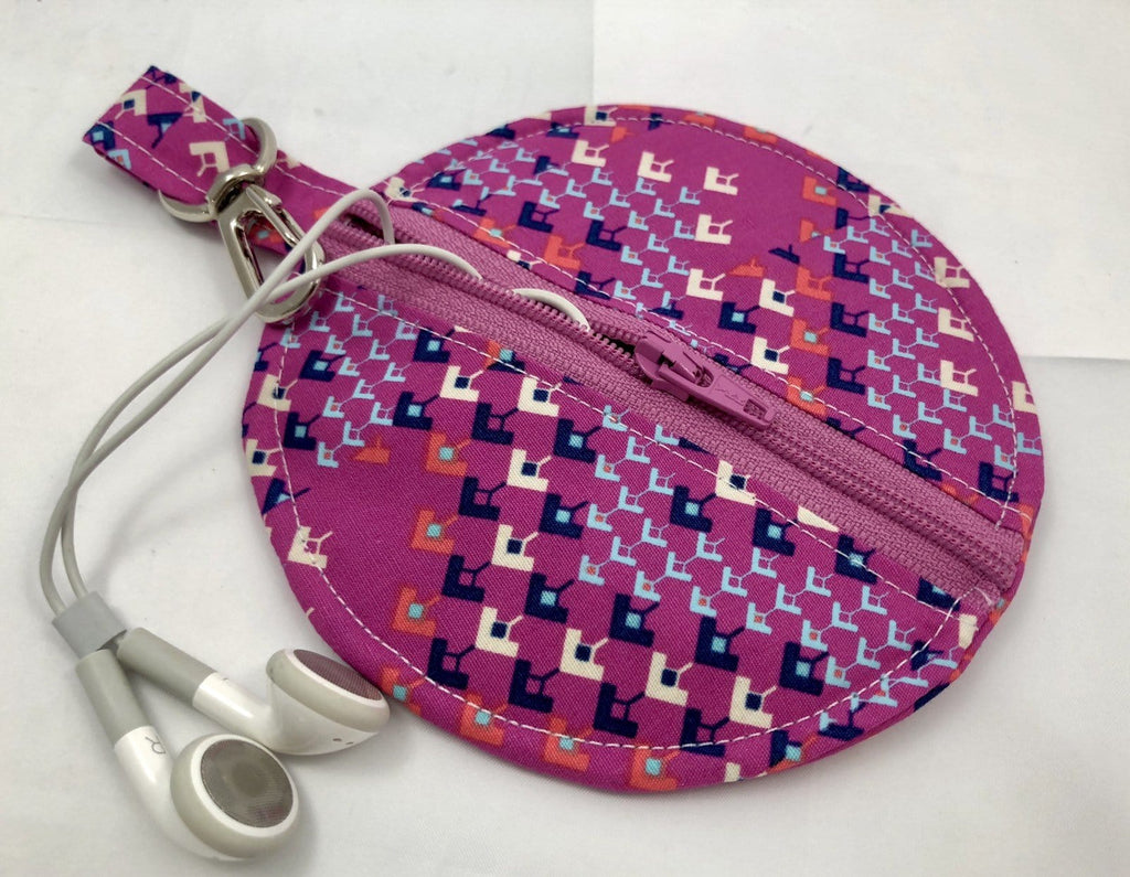 Raspberry Headphone Case, Bluetooth Bag, Ear Pod Pouch - EcoHip Custom Designs