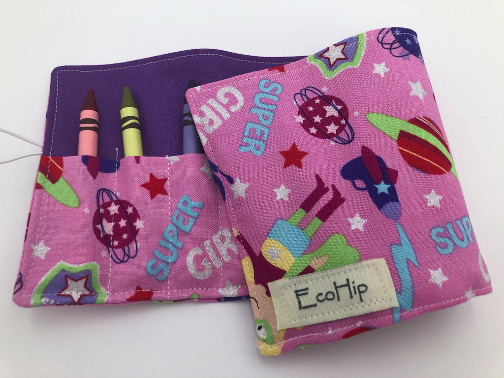 Dinosaur Crayon Roll, Toddler Travel Toy, Boy's Crayon Case, Crayon Wa –  EcoHip Custom Designs