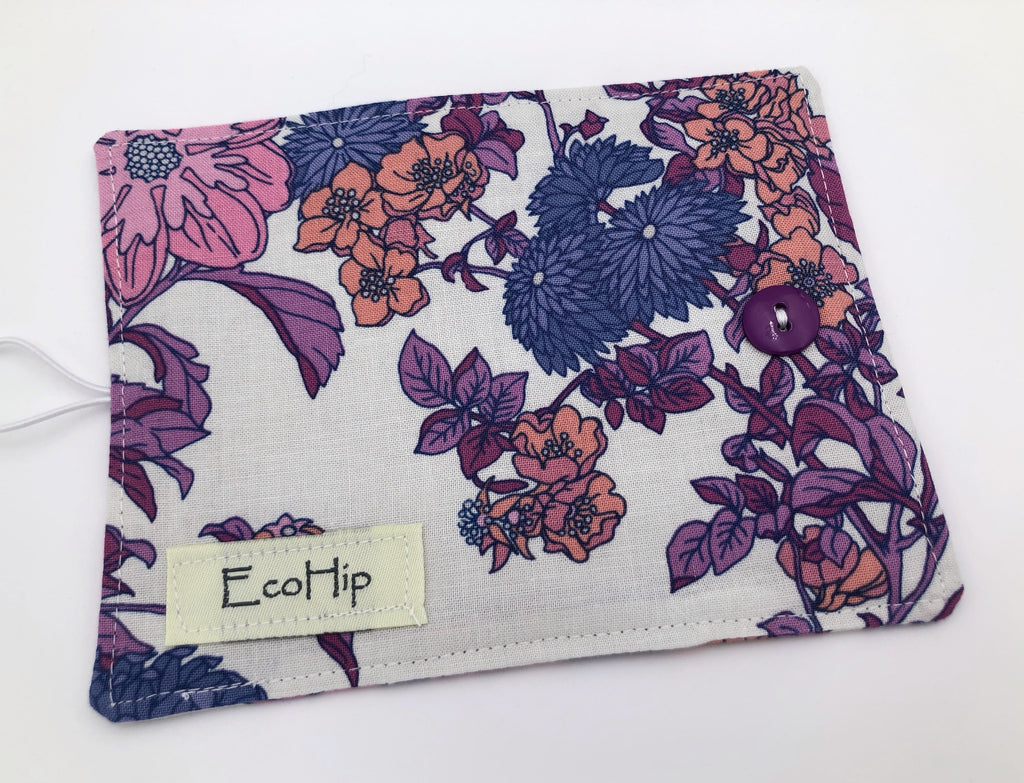 Berry Purple Tea Wallet, Travel Teabag Case, Women's Business Card Holder - EcoHip Custom Designs