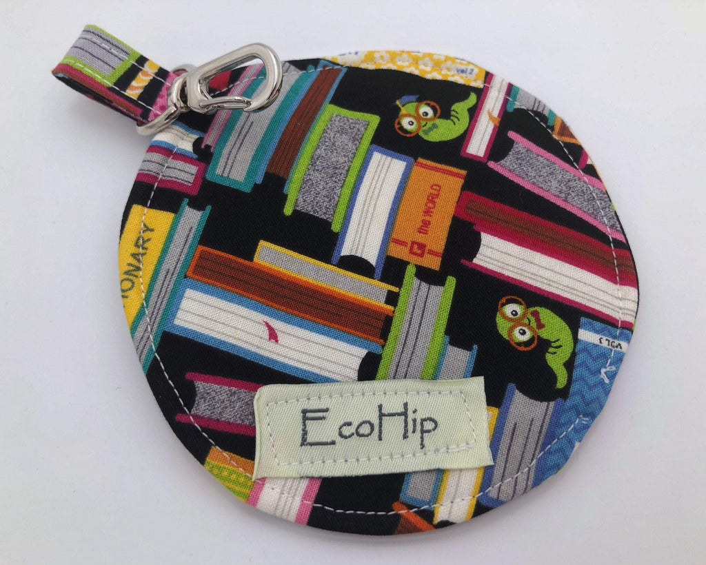 Book Worm Earpod Case, Book Lover Headphone Pouch, Library Ear Bud Holder - EcoHip Custom Designs