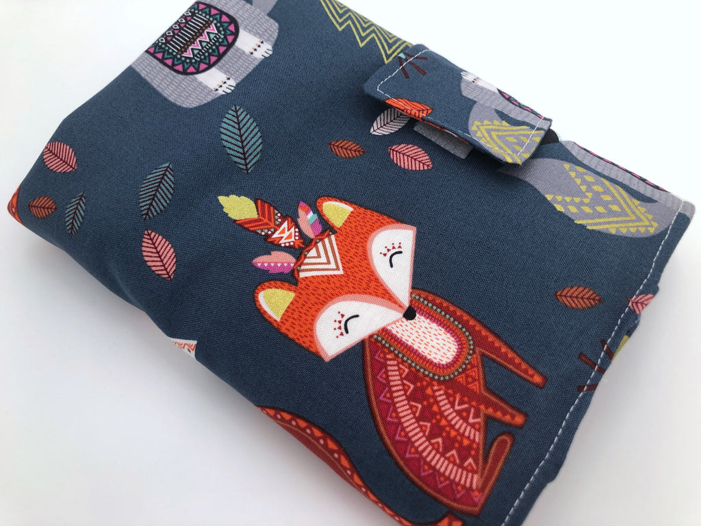 Fox Interchangeable Knitting Needle Case, Crochet Hook Roll, Animal Knitting Storage - EcoHip Custom Designs