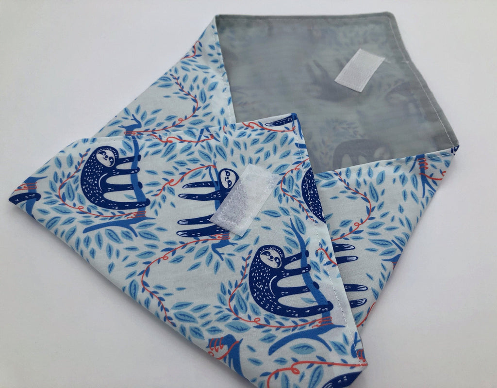 Reusable Sandwich Bag, Sloth Sandwich Mat, Animal School Napkin - EcoHip Custom Designs