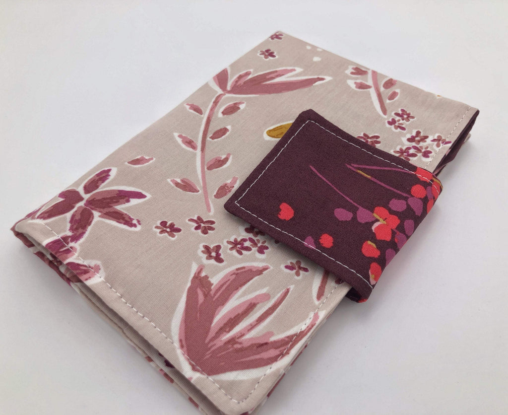 Beige Tampon Wallet, Time of the Month Bag, Dark Sanitary Pad Holder Pouch, Foliage - EcoHip Custom Designs