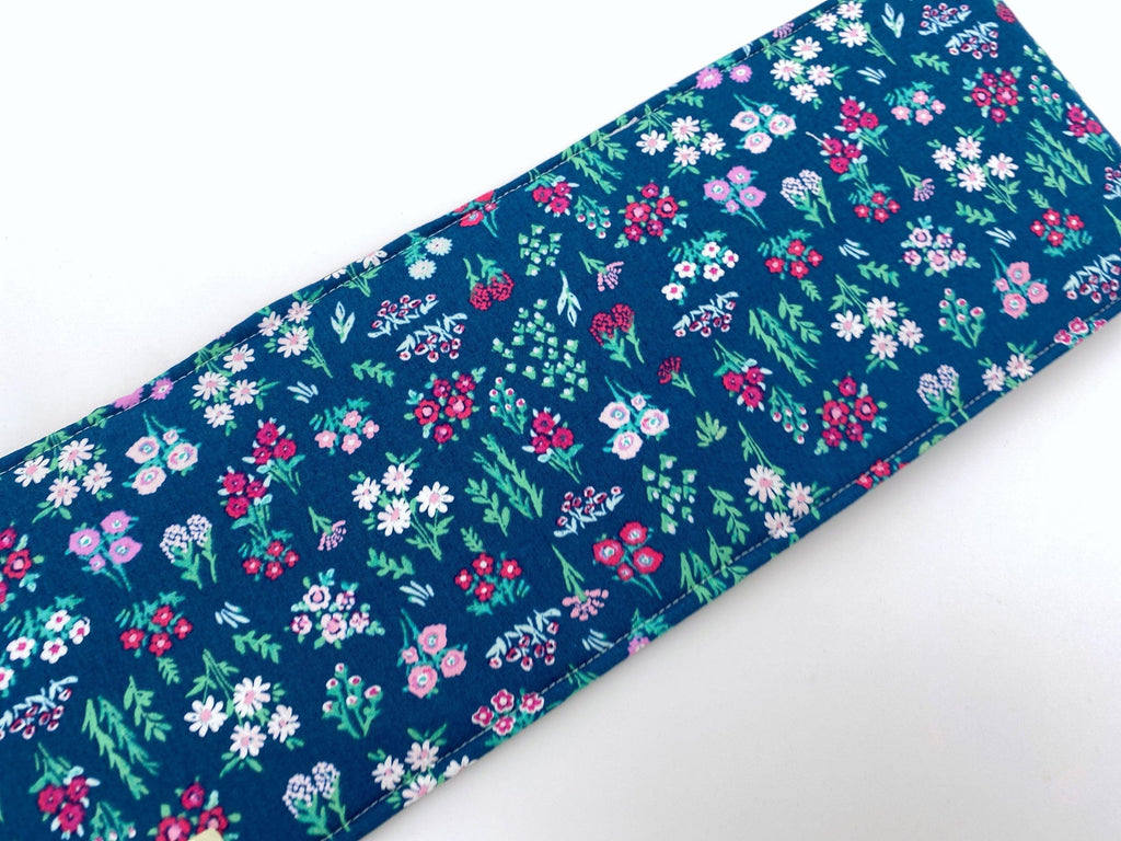 Blue Curling Iron Holder, Curling Iron Case, Flat Iron Holder, Flat Iron Case, Curling Iron Bag, Flat Iron Sleeve - Aquarelle Floral