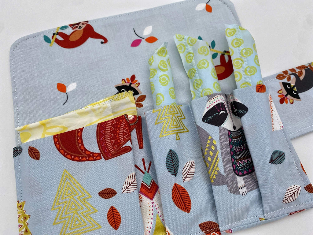 Privacy Pouch, Tampon Case, Sanitary Pad Case,  Pad Pouch, Tampon Bag, Tampon Holder, Tampon Wallet - Afternoon Animals