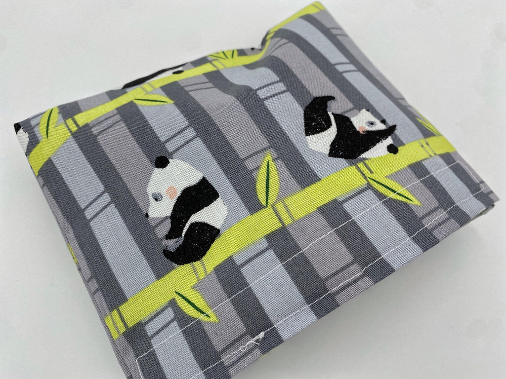 Reusable Snack Bag, Reusable Baggie, Animal Snack Bag, Fabric Snack Bag, Reusable Fabric Snack Bag - Panda Yoga