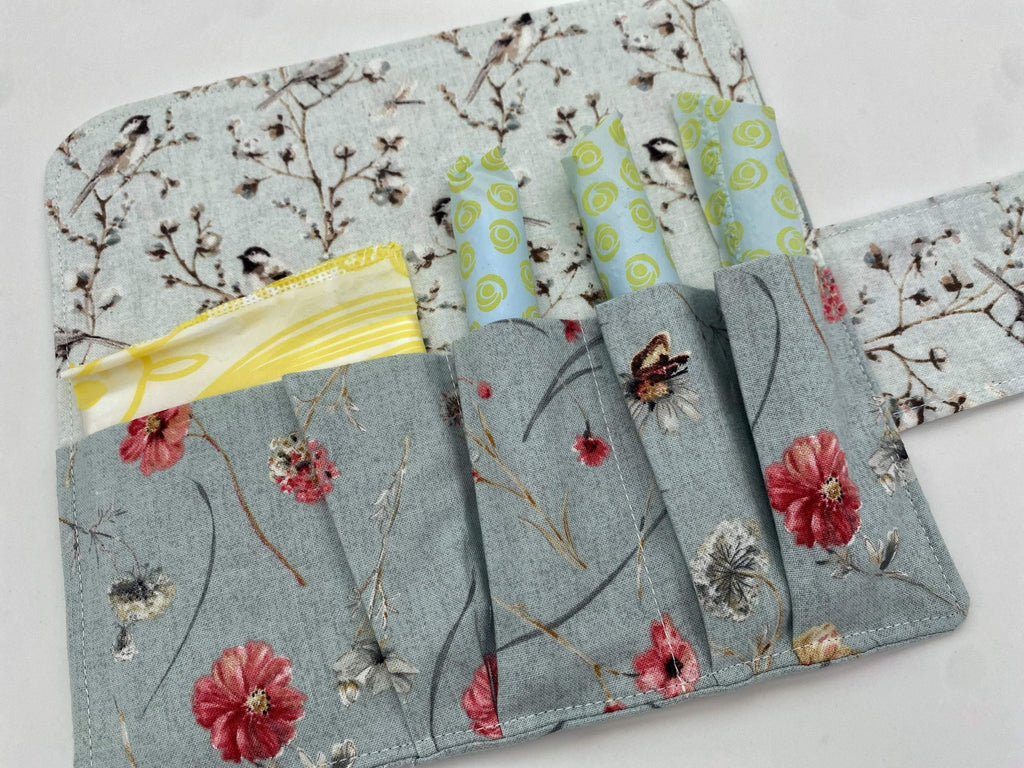 Privacy Pouch, Tampon Case, Sanitary Pad Case,  Pad Pouch, Tampon Bag, Tampon Holder, Tampon Wallet - Country Wildflower