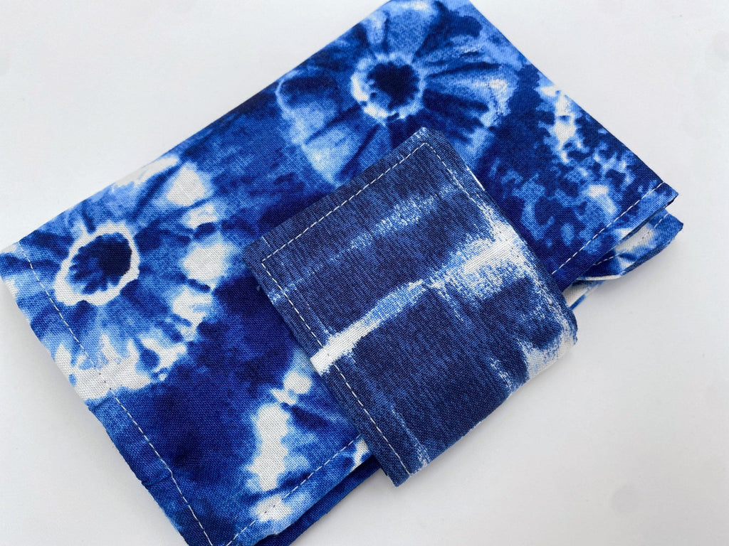 Privacy Pouch, Blue Tampon Case, Sanitary Pad Case, Pad Pouch Wallet, Tampon Bag, Tampon Holder - Indigo Dyed