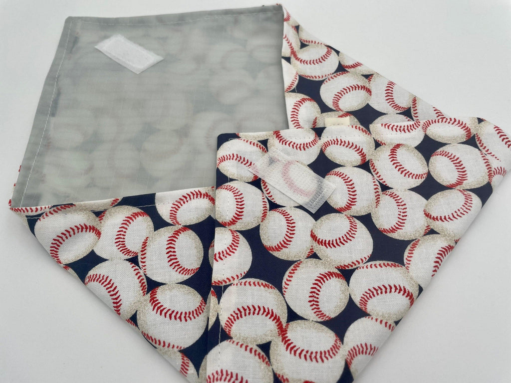 Reusable Sandwich Bag, Blue Sandwich Wrap - Boy Sports Reusable Sandwich Mat - Baseball