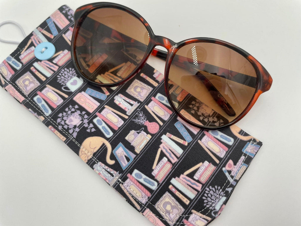 Red Eyeglass Pouch, Gray Sun Glasses Holder, Soft Padded Glasses Slip –  EcoHip Custom Designs