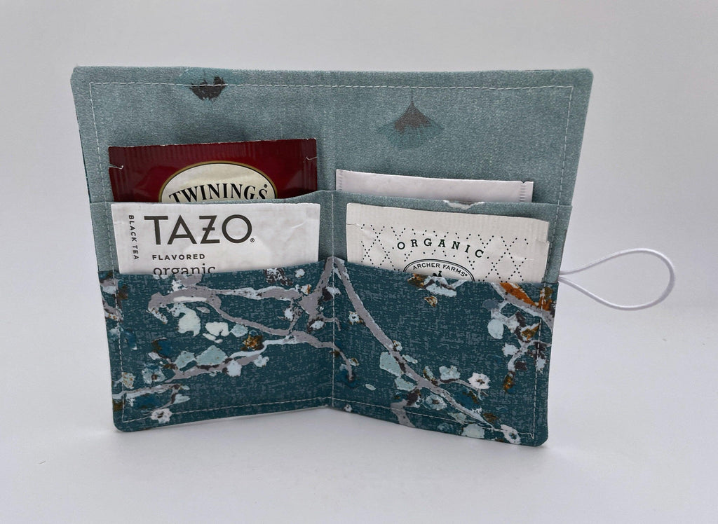Tea Wallet, Tea Bag Holder, Tea Bag Wallet, Teabag Wallet, Teabag Holder, Tea Bag Cozy - Enchanted Leaves Forest