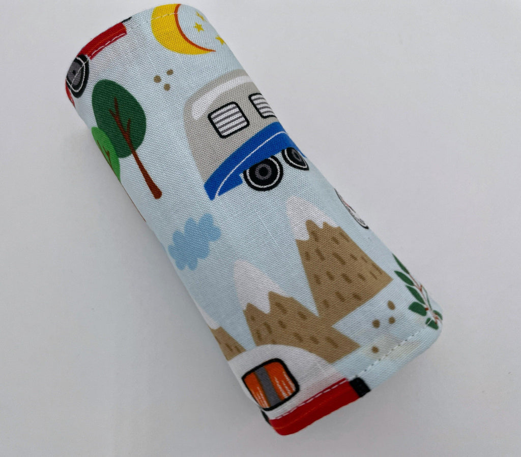 Crayon Roll, Crayon Caddy, Travel Toy, Kids Stocking Stuffer, Crayons Included - Forest Camping