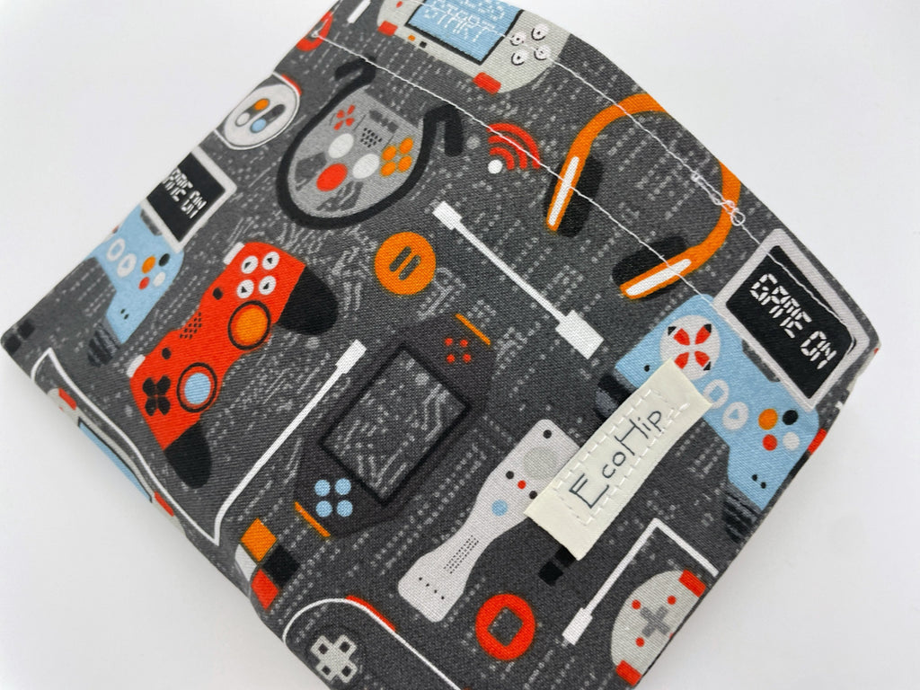 Reusable Snack Bag, Reusable Baggie, Game Console Snack Bag, Fabric Snack Bag, Reusable Fabric Snack Bag - Video Gamer