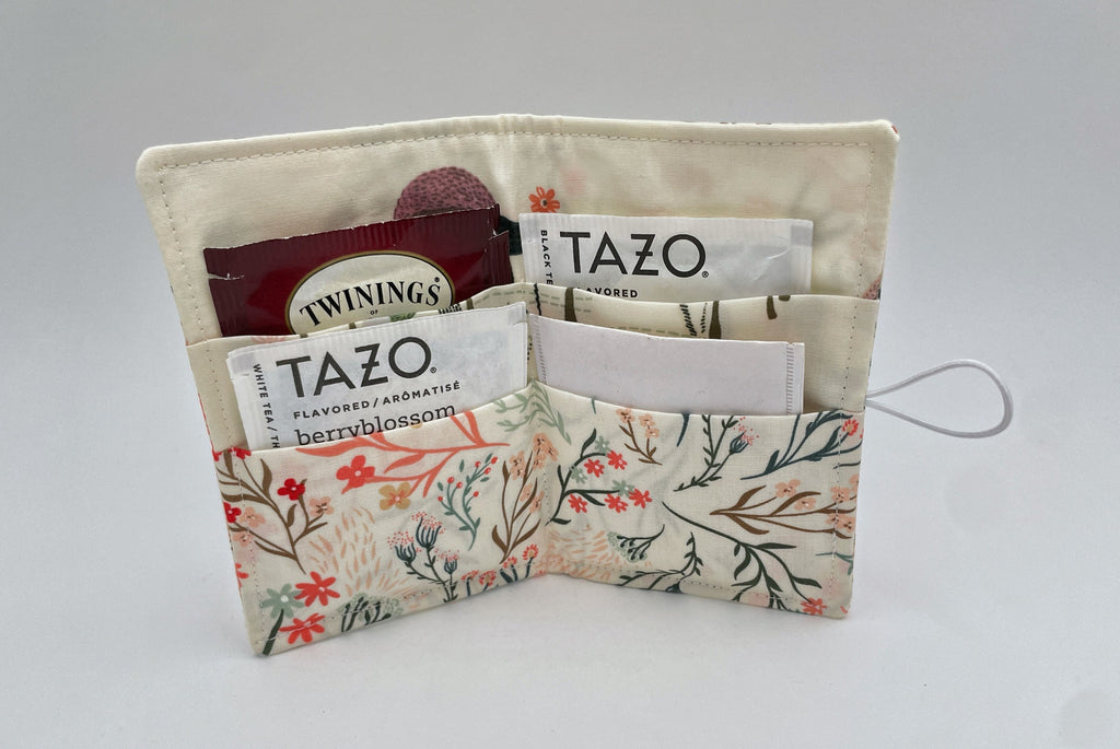 Tea Wallet, Tea Bag Holder, Tea Bag Wallet, Teabag Wallet, Teabag Holder, Tea Bag Organizer - Meadow Wind