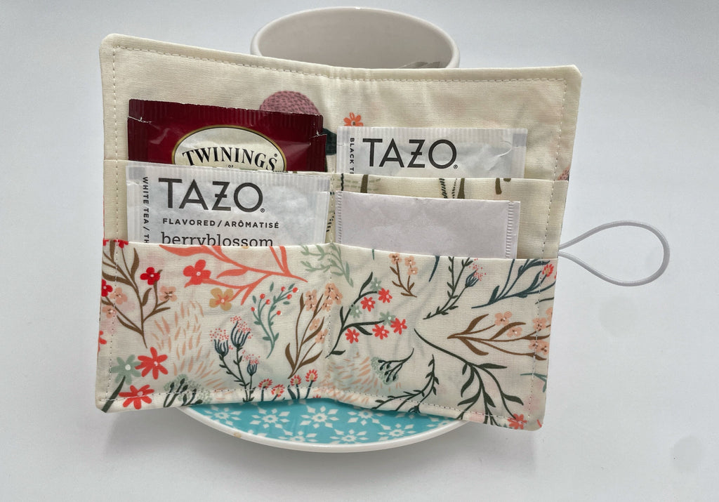 Tea Wallet, Tea Bag Holder, Tea Bag Wallet, Teabag Wallet, Teabag Holder, Tea Bag Organizer - Meadow Wind