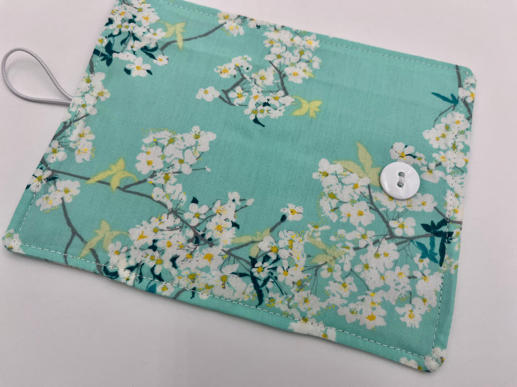 Tea Wallet, Tea Bag Holder, Pink Tea Bag Wallet, Teabag Wallet, Teabag Holder, Tea Bag Cozy - Green Floral