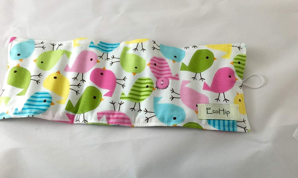 Springs Birds Crayon Roll, Quiet Toy for Travel, Girl's Stocking Stuffer - EcoHip Custom Designs