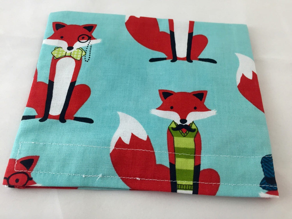 Dapper Foxes, Eco-Friendly Snack Bag, Reusable Snack Baggie, Fox Lunchbox - EcoHip Custom Designs
