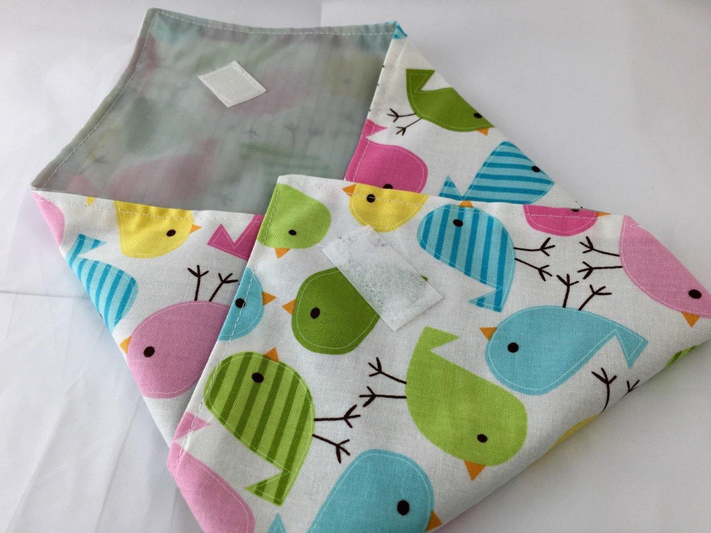 Spring Birds, Reusable Sandwich Mat, School Sandwich Bag, Lunch Napkin - EcoHip Custom Designs