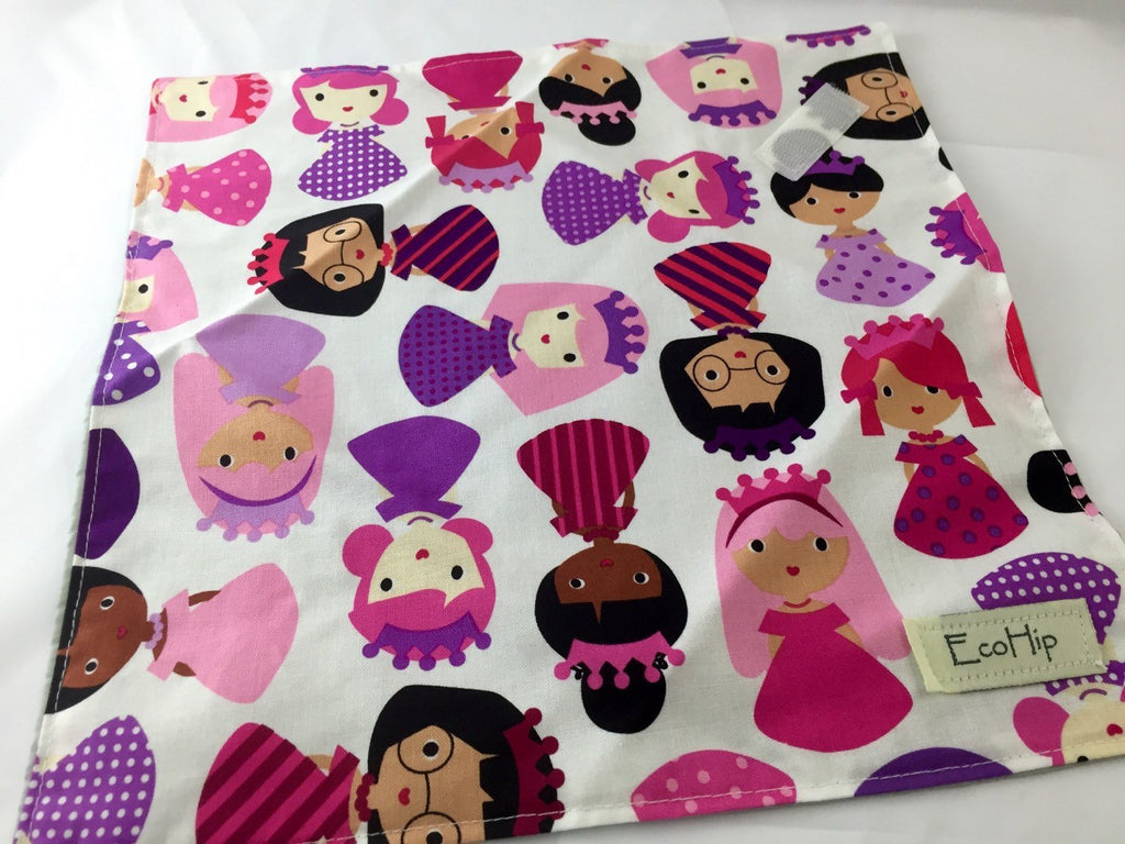 Princess Sandwich Mat, Pink Reusable Sandwich Bag, Eco-Friendly Napkin - EcoHip Custom Designs
